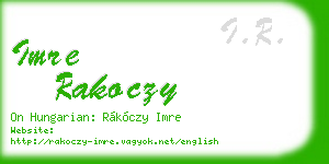 imre rakoczy business card